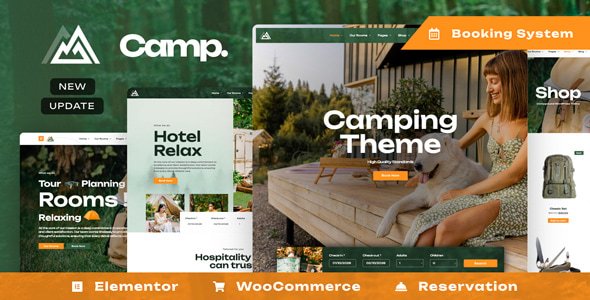 Camping - Campground Caravan Hiking Tent Accommodation WordPress Camping - Campground Caravan Hiking Tent Accommodation WordPress