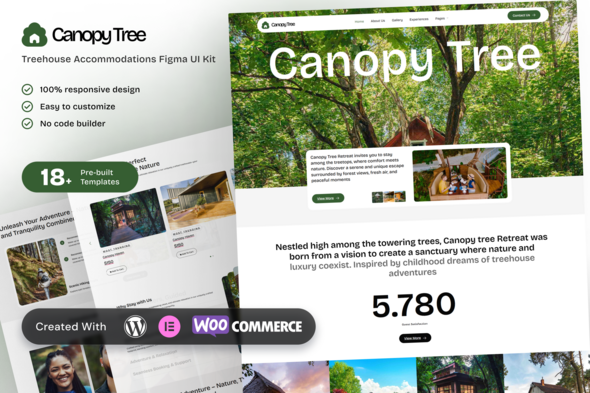 CanopyTree - Treehouse Accommodations Elementor Template Kit for Nature Retreats and Eco Stays CanopyTree - Treehouse Accommodations Elementor Template Kit for Nature Retreats and Eco Stays