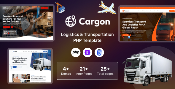 Cargon - Logistics, Cargo & Transportation PHP Template Cargon - Logistics, Cargo & Transportation PHP Template