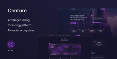 Centure - Arbitrage trading HTML Template