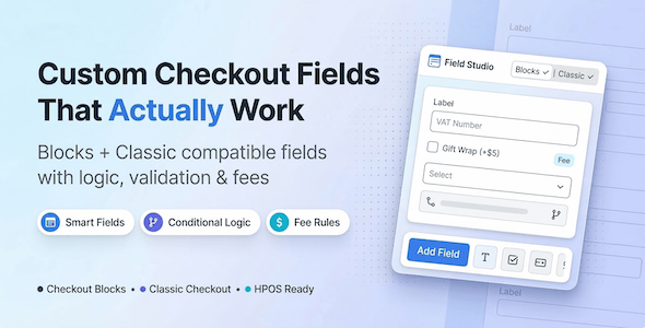 Checkout Blocks Field Studio for WooCommerce Checkout Blocks Field Studio for WooCommerce