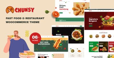 Chunsy - Fast Food Restaurant WooCommerce WordPress Theme