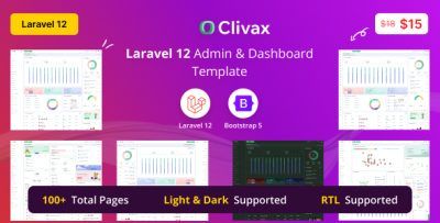 Clivax - Laravel 12 Admin & Dashboard Template