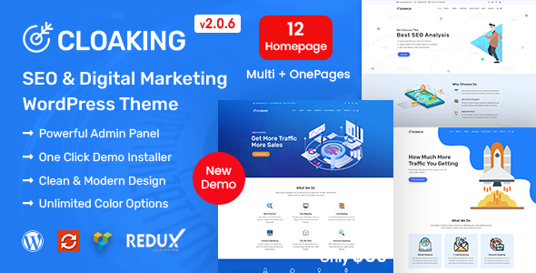 Cloaking - SEO & Digital Marketing Agency WordPress Theme Cloaking - SEO & Digital Marketing Agency WordPress Theme