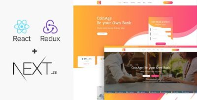 CoinAge - React Landing Page For ICO & Cryptocurrency