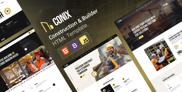 Conix - Construction HTML Template Conix - Construction HTML Template