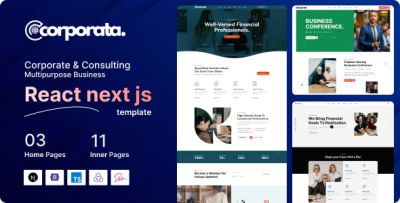 Corporate and Consulting Multipurpose Business Nextjs Template - Corporata