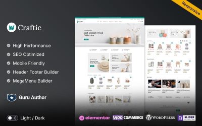 Craftic - Art and Crafts Elementor WooCommerce Store