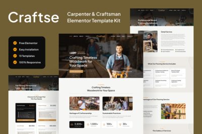 Craftse - Carpenter & Craftsman Elementor Template Kit