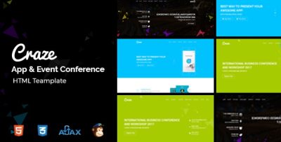 Craze - App Landing, Conference & Event Template