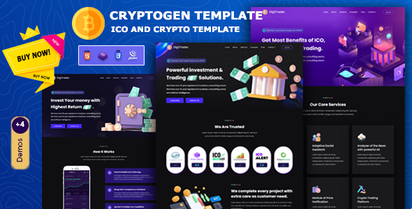 CryptoGen - ICO and Crypto LandingPage Template CryptoGen - ICO and Crypto LandingPage Template