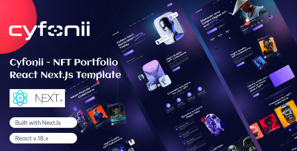 Cyfonii | NFT Portfolio React NextJs Template Cyfonii | NFT Portfolio React NextJs Template