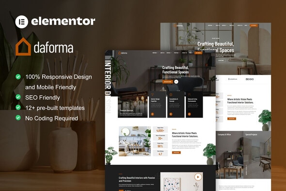 Daforma - Interior Design Service Elementor Pro Template Kit Daforma - Interior Design Service Elementor Pro Template Kit