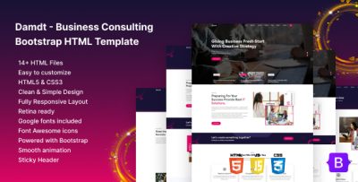 Damdt - Business Consulting Bootstrap HTML Template