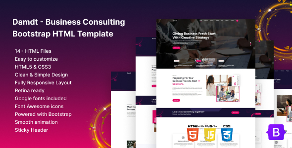 Damdt - Business Consulting Bootstrap HTML Template Damdt - Business Consulting Bootstrap HTML Template