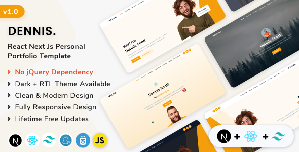 Dennis - React Next.js Personal Template Dennis - React Next.js Personal Template
