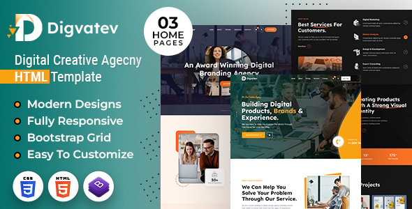 Digivatev | Digital Creative Agency HTML Template Digivatev | Digital Creative Agency HTML Template