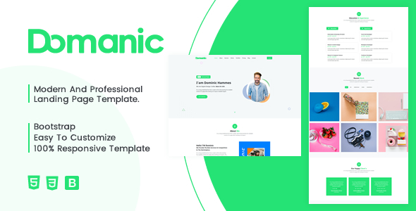 Dominic Responsive Bootstrap 4 Personal Template Dominic Responsive Bootstrap 4 Personal Template