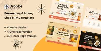 Dropbe - Beekeeping and Honey Shop HTML Template