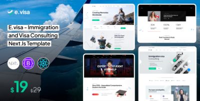 E.visa - Immigration and Visa Consulting Next Js Template