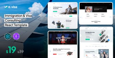 E.visa - Immigration and Visa Consulting React Template