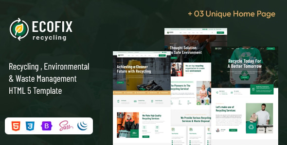 Ecofix - Recycling Services & Waste Management HTML Template Ecofix - Recycling Services & Waste Management HTML Template
