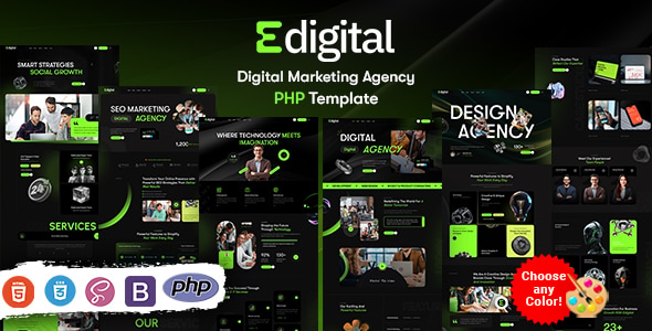 Edigital - Digital Marketing Agency PHP Template Edigital - Digital Marketing Agency PHP Template