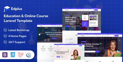 Edplus - LMS Education Laravel Template