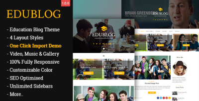 EduBlog- A Education WordPress Blog Theme