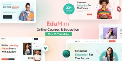 Edumim - Education and Online Course Vue Js Template