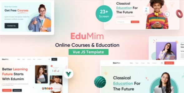 Edumim - Education and Online Course Vue Js Template Edumim - Education and Online Course Vue Js Template