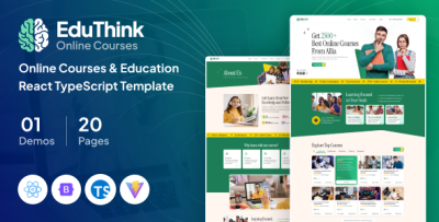 EduThink | Online Courses & Education React TypeScript Template