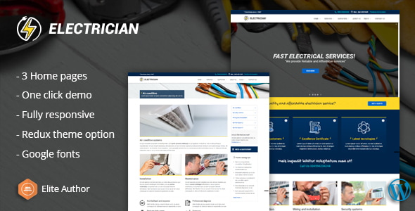 Electrician - Electrical And Repair Service WordPress Theme Electrician - Electrical And Repair Service WordPress Theme
