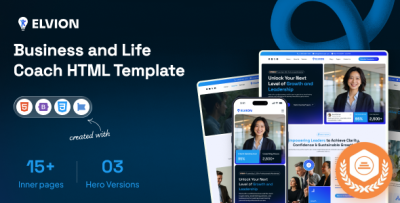 Elvion - Business and Life Coach HTML Template