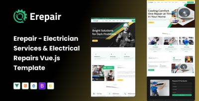 Erepair - Electrician Services & Electrical Repairs Vue.js Template