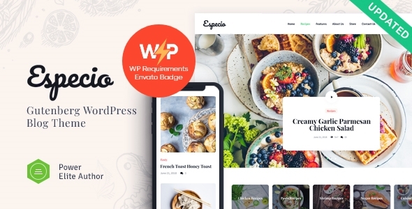 Especio | Gutenberg Food Blog WordPress Theme Especio | Gutenberg Food Blog WordPress Theme