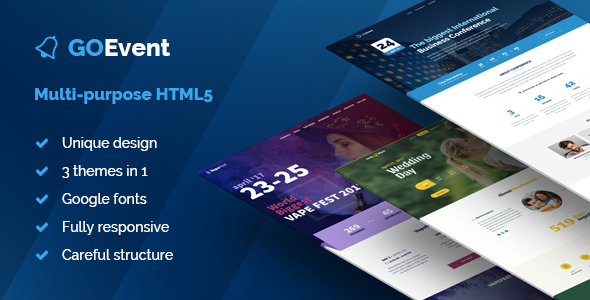 Event - Business Conference, Wedding Day & Vape Fest Multi-Purpose HTML5 Landing Pages Event - Business Conference, Wedding Day & Vape Fest Multi-Purpose HTML5 Landing Pages