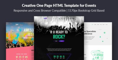 Event - Creative and Modern One Page HTML Template for Events