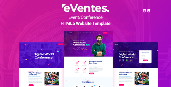 Eventes - Conference and Event HTML Template Eventes - Conference and Event HTML Template