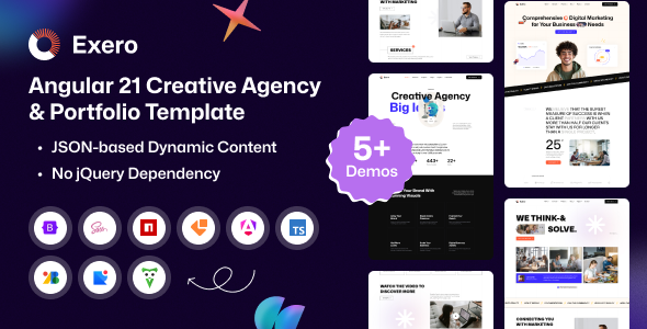 Exero - Angular 21 Creative Agency & Portfolio Template Exero - Angular 21 Creative Agency & Portfolio Template