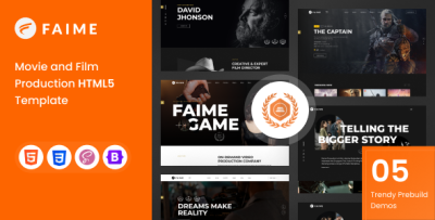 Faime - Movie Film Production Template