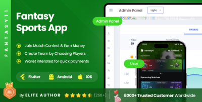 Fantasy Sport Contest Fantasy Cricket Full Application | Football Fantasy Basketball| Fantasy 11