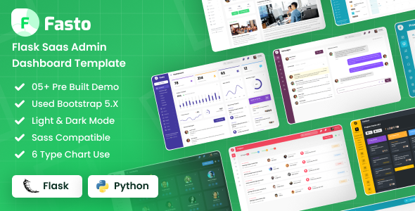 Fasto - Flask Saas Admin Dashboard Template Fasto - Flask Saas Admin Dashboard Template