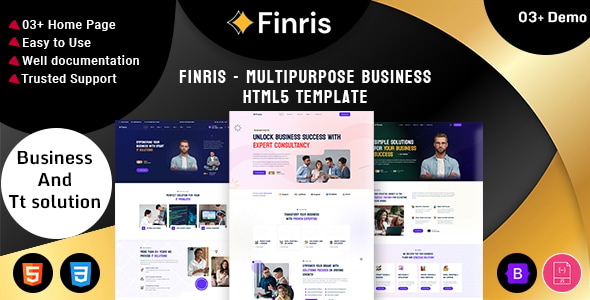 Finris - Multipurpose Business & IT Solutions HTML5 Template Finris - Multipurpose Business & IT Solutions HTML5 Template