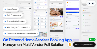 Fixora - On Demand Home Services Booking App | Salon, Barber, Handyman | Multi Vendor Full Solution