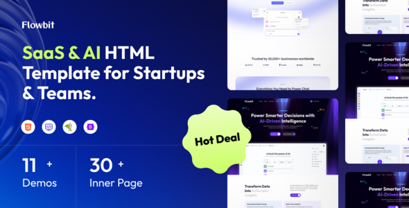 Flowbit - SaaS & AI Startup HTML Template Flowbit - SaaS & AI Startup HTML Template