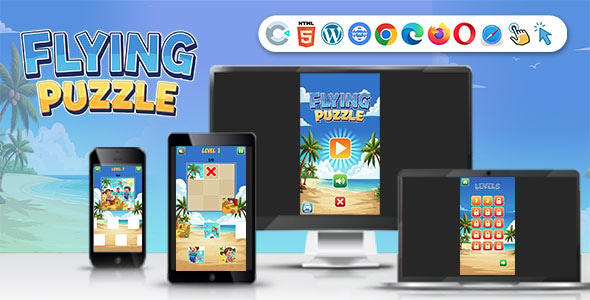 Flying Puzzle Game (Construct 3 | C3P | HTML5) Kids' Educational Game | 30 Levels Flying Puzzle Game (Construct 3 | C3P | HTML5) Kids' Educational Game | 30 Levels