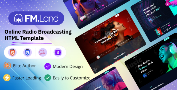 FMland - Online Radio Broadcasting HTML Template FMland - Online Radio Broadcasting HTML Template