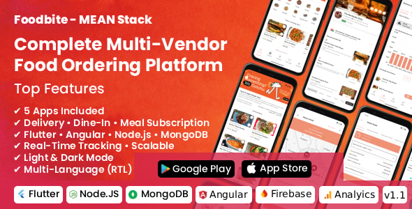 FoodBite - Multi Restaurant Food Delivery App (Flutter) FoodBite - Multi Restaurant Food Delivery App (Flutter)