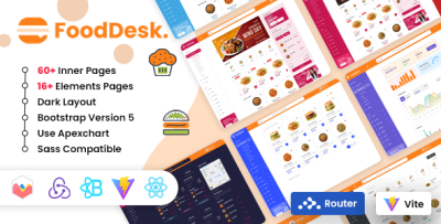 FoodDesk - Vite Food Delivery Admin Dashboard Template
